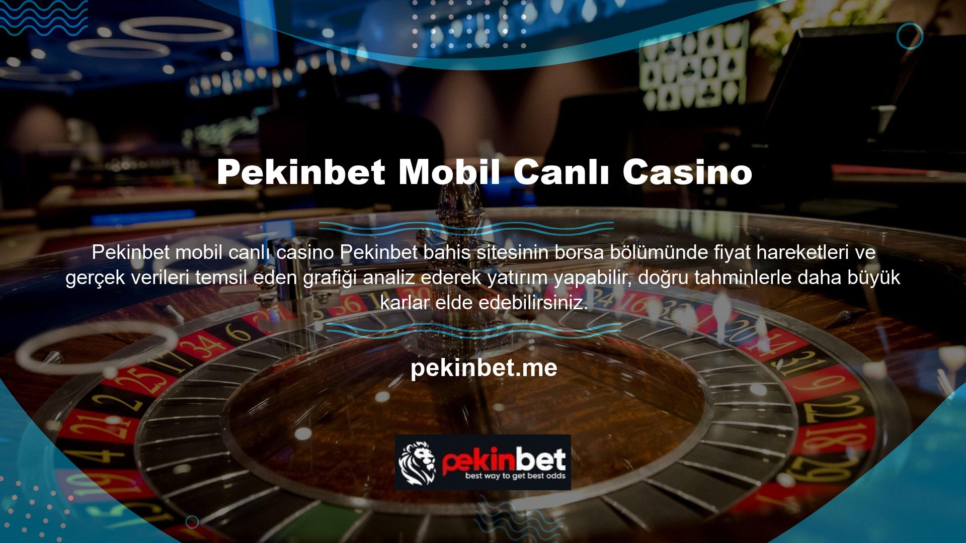 Pekinbet mobile'daki canlı casino sanal bahis özelliği, gerçek parayla bahis oynamanıza ve anında sonuç almanıza olanak tanır